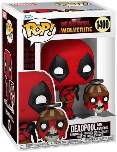 Marvel: Funko Pop! - Deadpool and Wolverine -  Deadpool With Headpool (Vinyl Figure 1400)
