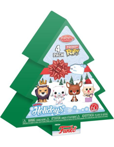 Rudolph: Funko Pop! Keychain 4-Pack - Tree Holiday Box