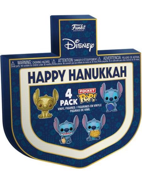 Disney: Funko: Pop! Keychain 4-Pack - Lilo and Stitch - Happy Hanukkah
