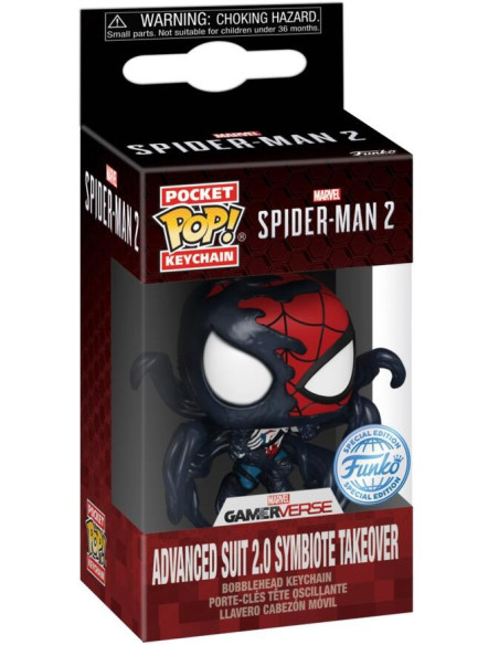 Marvel: Funko Pop! Keychain - Spider-Man 2 VideoGame - Advanced Suit 2.0 Symbiote Takeover