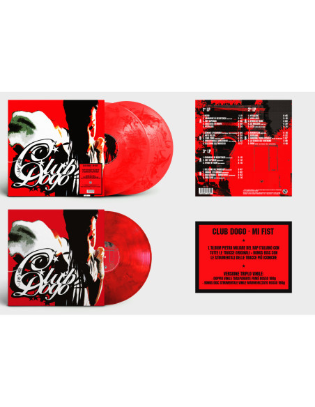 Club Dogo - Mi Fist (2 Lp Trasparente Fume Rosso + Lp Marmorizzato Rosso)