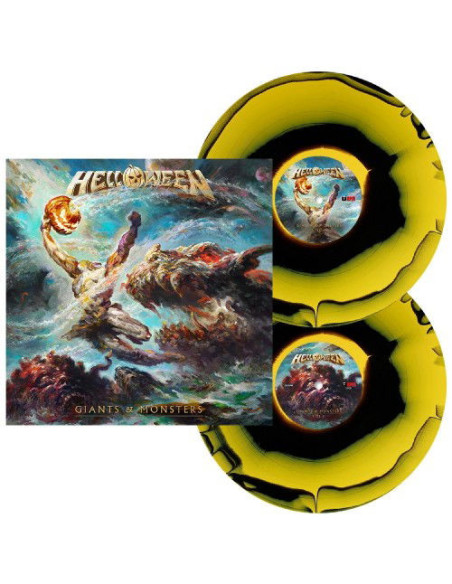 Helloween - Giants and Monsters black yellow double vinyl with etching on side-D