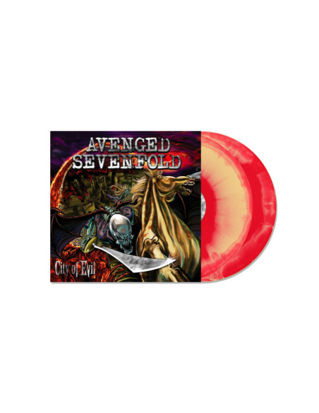 Avenged Sevenfold - City Of Evil Red and Yellow Swirl 2LP w/Foil Jacket