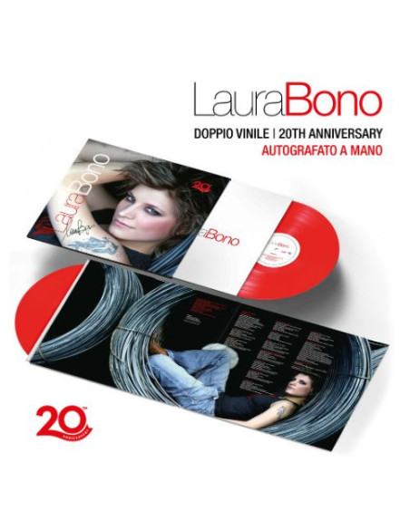 Bono Laura - Laura Bono (20Th Anniversary) Doppio Lp Autografato Rosso Trasparente