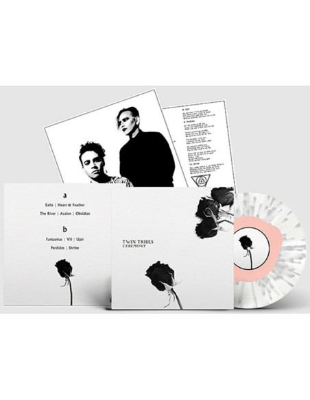 Twin Tribes - Ceremony Limited Edition of 200 copies – CLEAR with pink orb and white streaks.