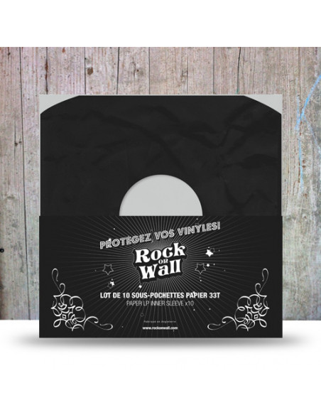 Rock On Wall Buste Di Carta Per Vinile( Nero) ( 10 Pz.) - Buste Di Carta Per Vinile (Nero) (10 Pz.)
