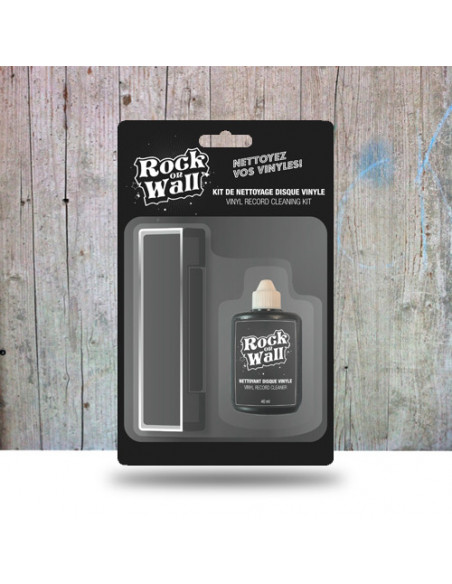 Rock On Wall Kit Spazzola E Liquido Per Pilizia Vinile - Kit Spazzola E Liquido Per Pulizia Vinile