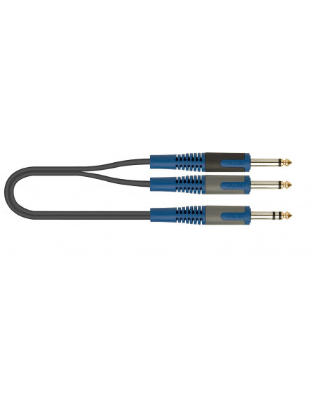 Quiklok Cavo( Rksa, 100-2) Audio Da 2 Jack Mono Da 6, 3 Mm A 1 Jack Stereo Da 6, 3 - Cavo (Rksa,100-2)