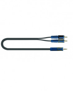 Quiklok Cavo( Rksa, 150-2) Audio Da 2 Jack Phono-Rca A 1 Minijack Stereo Da 3,5 Mm, 2 Met - Cavo (Rksa,150-2)