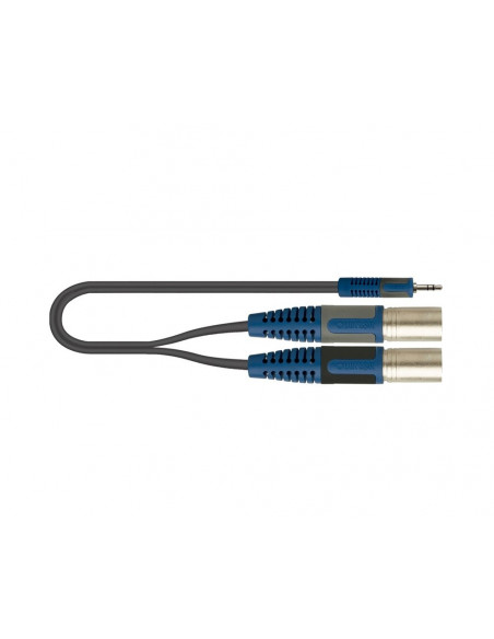 Quiklok Cavo( Rksa, 192-5) Audio 5 M 3. 5Mm 2 X Xlr( 3-Pin) Nero, Blu, Grigio