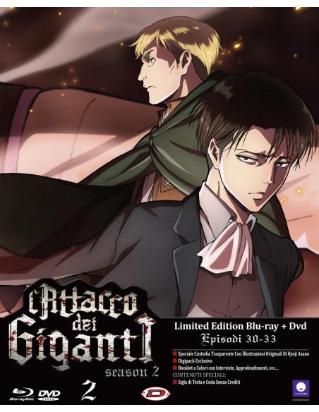 L'Attacco Dei Giganti - Stagione 2 Vol. 2 Eps 05-08 (Blu Ray + Dvd) Limited Ed.